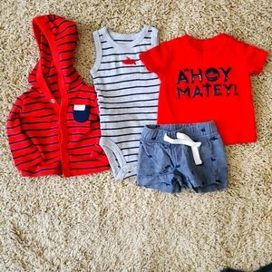 Nautical themed newborn outfit